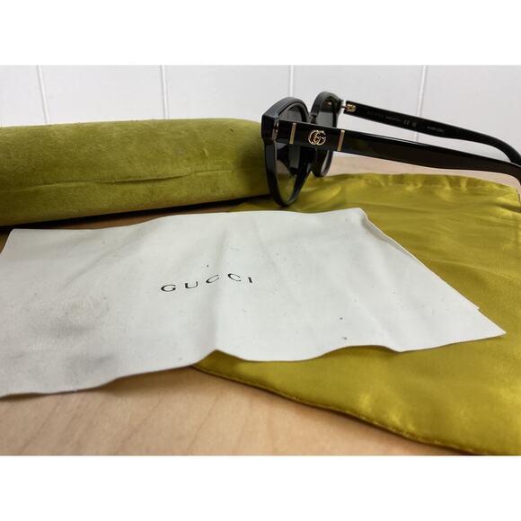 Gucci GG0638SK Havana Celluloid Ladies Sunglasses in Black 53mm Cat Eye - Picture 4 of 8